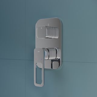 Встраиваемый смеситель с тремя выходами IDDIS Slide SLISB00i68 хром